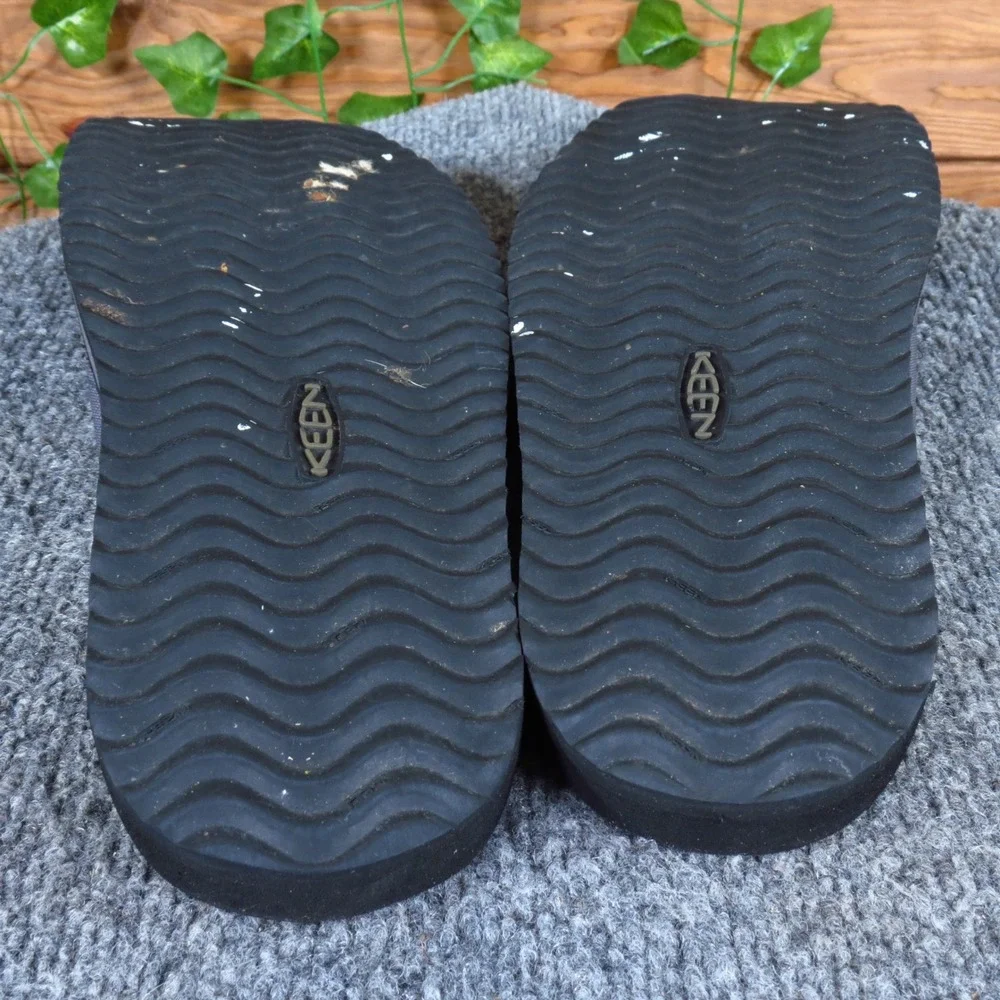 KEEN Barbados TG Mens Flip Flop Sandals Size 9.5 Outdoor Comfort Black Gray